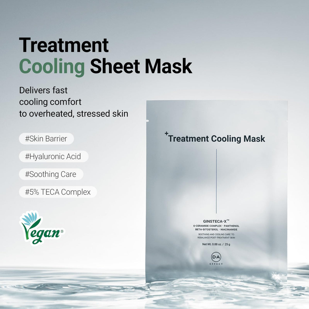 DA EFFECT close-up of mask texture highlighting cooling fabric comfort