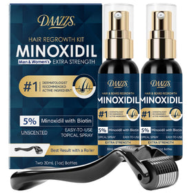 DAAZZS front packaging showing 2 fl oz spray and kit for easy storage