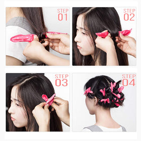 Dababell roller in hand showing large size for loose waves and volume
