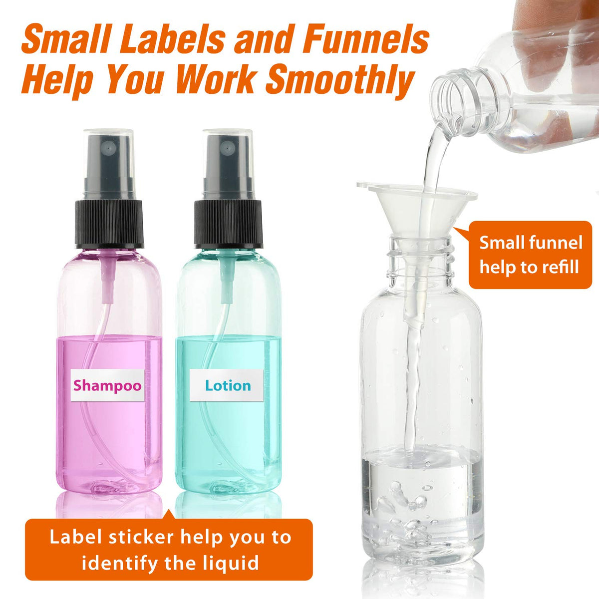 Dabacc clear bottle filled to show contents and easy identification benefit