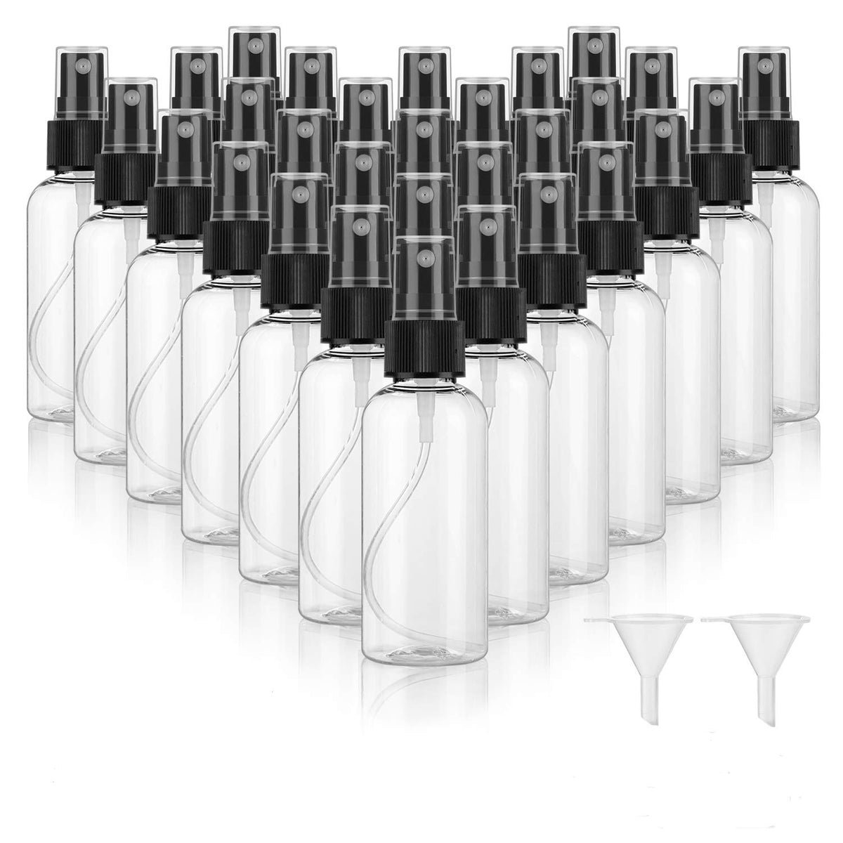 Dabacc front pack of 30 clear spray bottles showing value and convenience