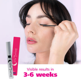 Dabalash brow application demonstrating targeted strokes for denser brows