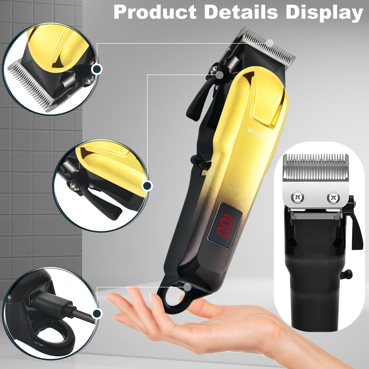 Dabetechts closeup stainless-steel blade for smooth skin-friendly trimming