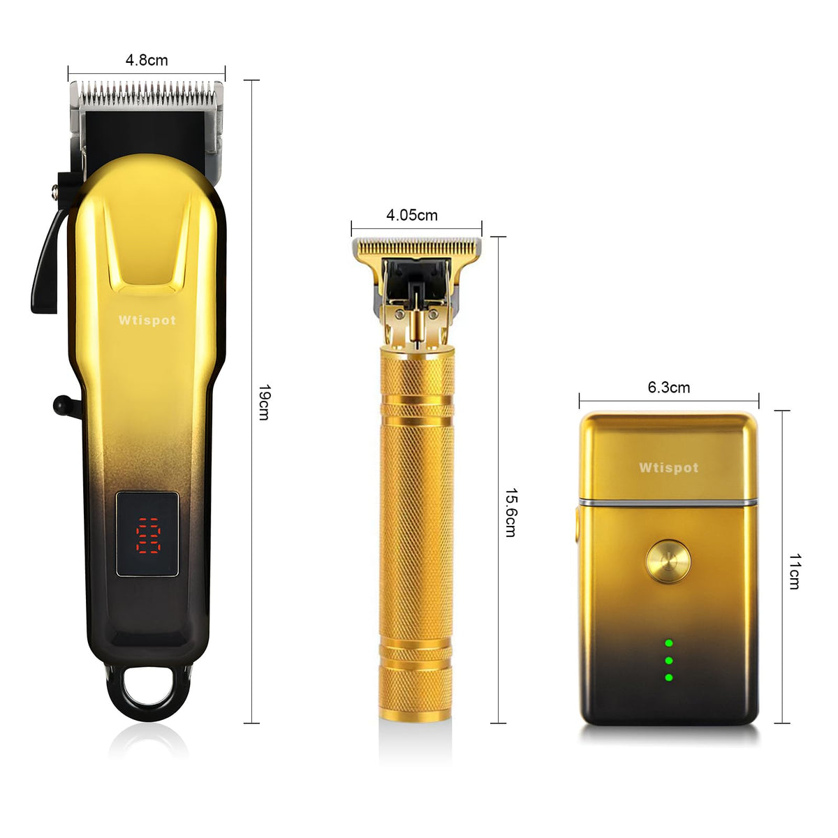 Dabetechts trimmer LED display indicating battery and maintenance status benefits