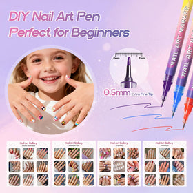 dabria color swatches painted on nail tips demonstrating vibrant, waterproof shades