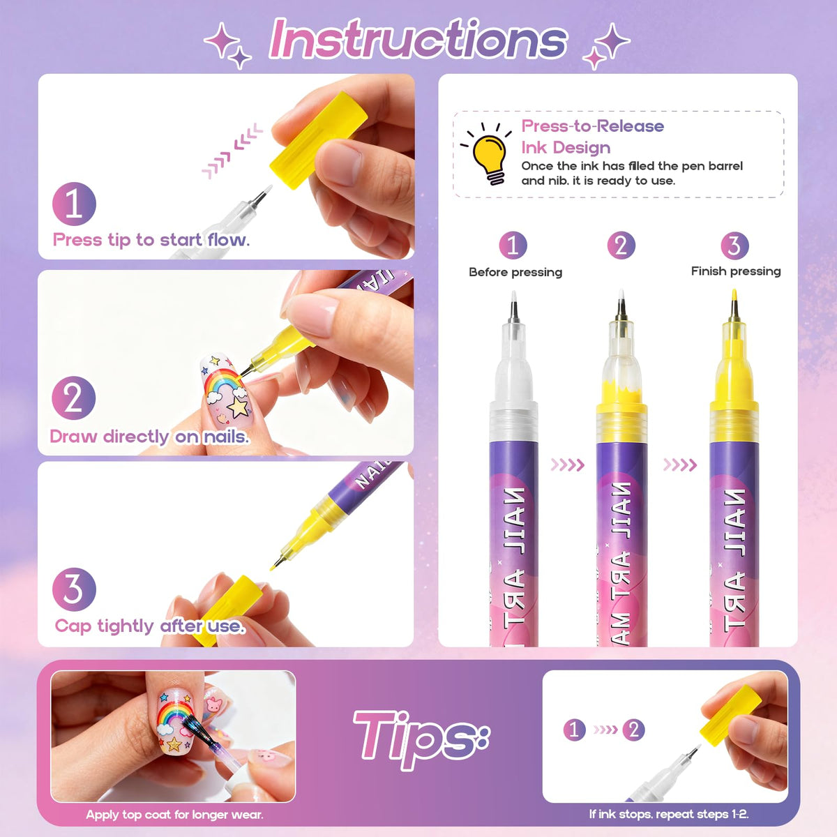 dabria pens in hand showing portable size and easy grip for on-the-go use