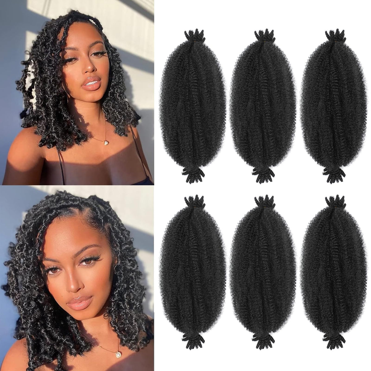 DACAI XIU front packaging of 10-inch Marley twists showing six reusable packs
