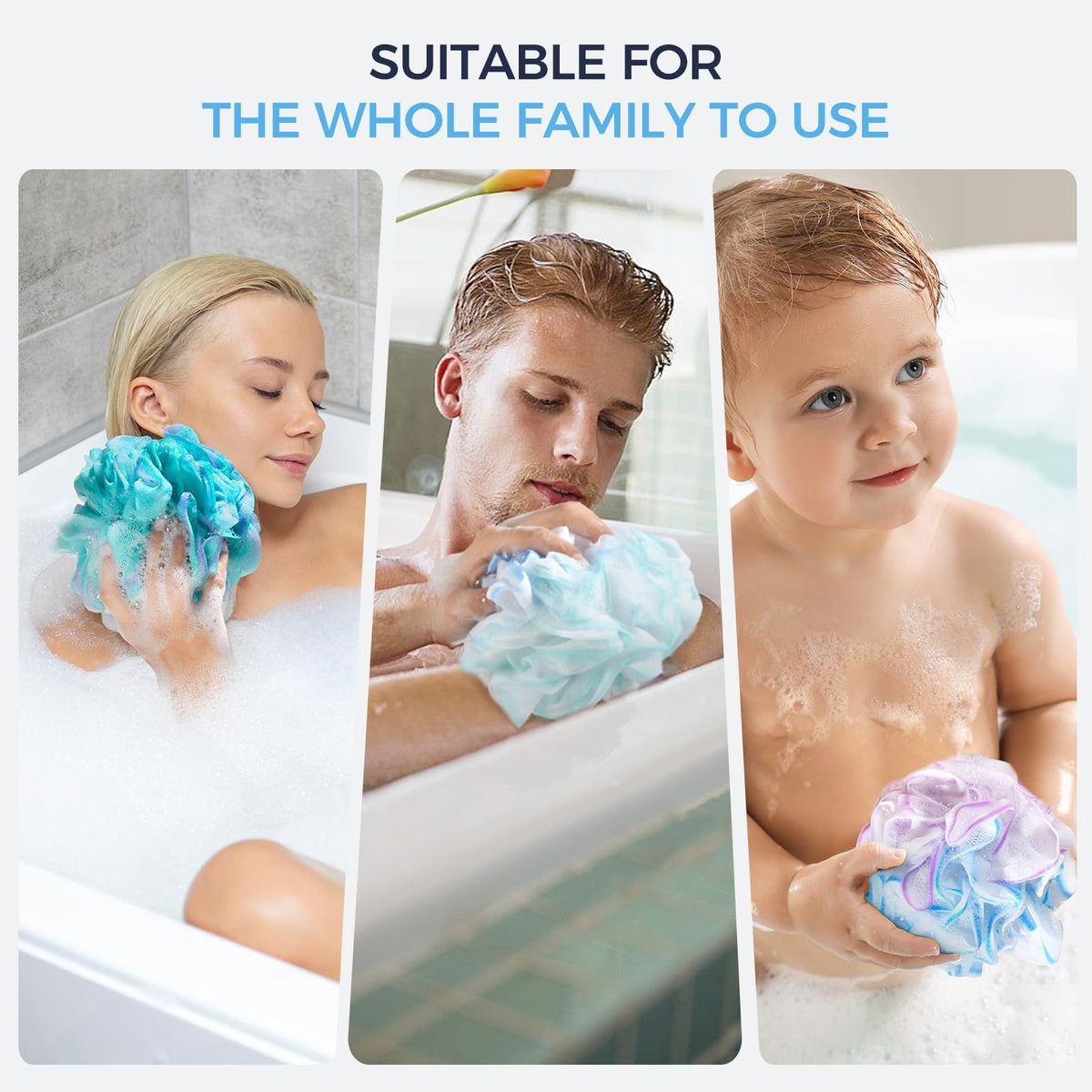DadyMart four poufs arranged to highlight color choices for families