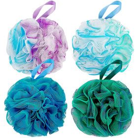 DadyMart front view of four-color pouf set showing value and variety