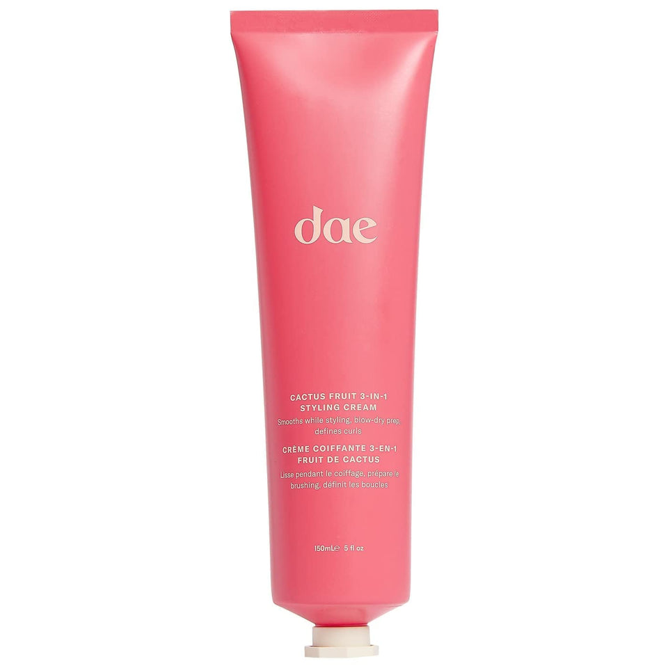 DAE front packaging of Cactus Fruit 3‑in‑1 Styling Cream showing size and label benefits