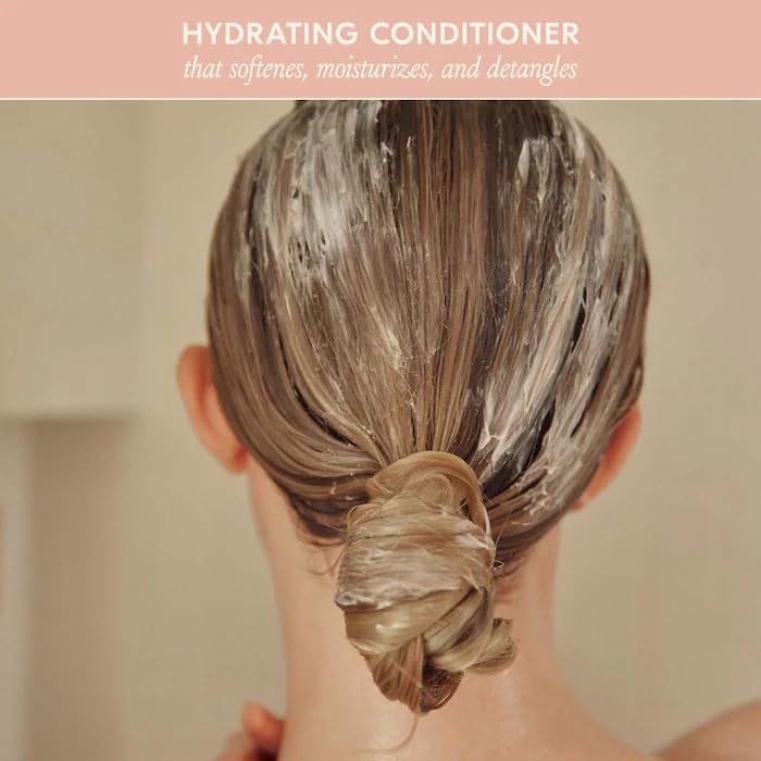 DAE conditioner placed on bathroom shelf suggesting effortless daily use benefit