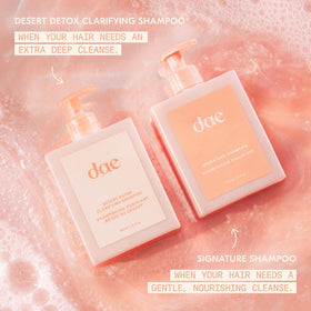 DAE Desert Detox foam texture on palm shows gentle but effective cleansing