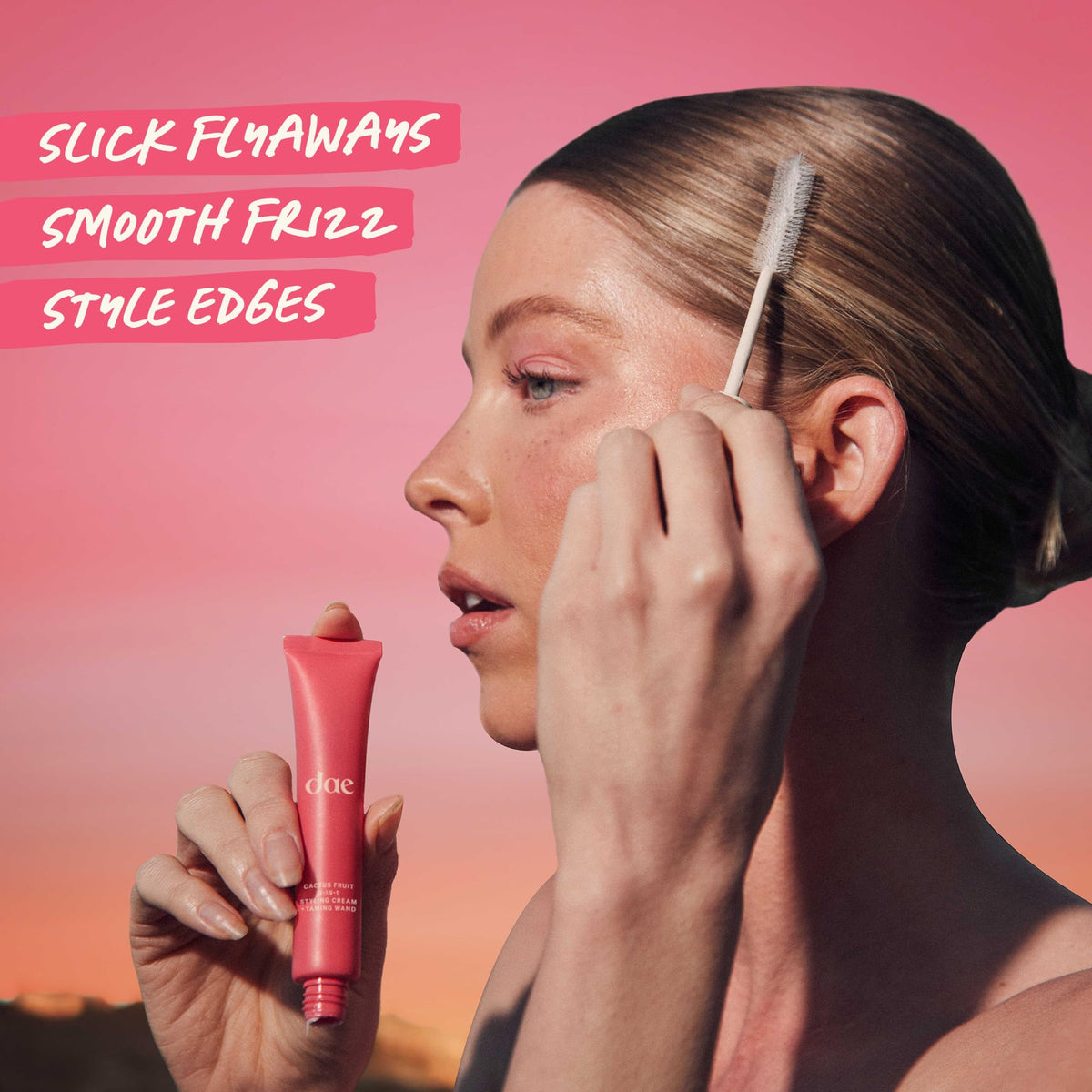 DAE wand applicator closeup demonstrating precise edge styling and targeted control