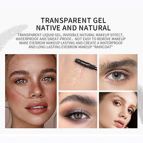 DAGEDA before and after brows comparison showing natural fuller shape