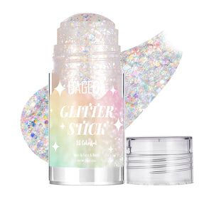 DAGEDA front packaging glitter stick showing compact, travel-friendly design and shimmer