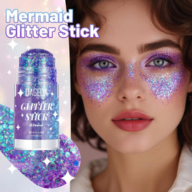 DAGEDA mermaid stick open twist detail revealing glitter tip for quick use