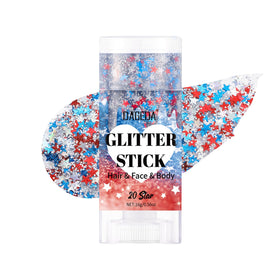 DAGEDA star-shaped stick front packaging showing patriotic design and benefit
