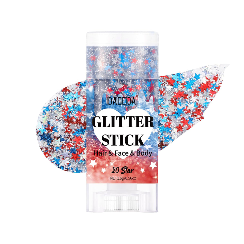 DAGEDA star-shaped stick front packaging showing patriotic design and benefit