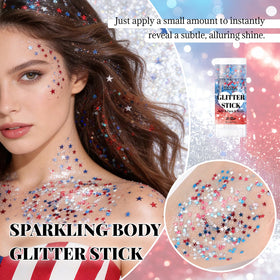 DAGEDA close-up texture revealing holographic glitter for intense shine