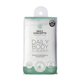 DAILY CONCEPTS front packaging showing eco-friendly box and scrubber — highlights reusable caddy benefit
