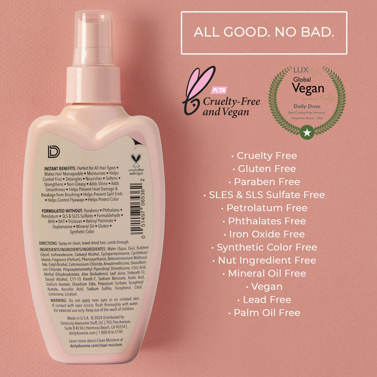 DAILY DOSE product texture on hand showing lightweight hydration