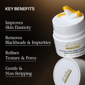 d'alba Piedmont balm-to-oil in-hand demo illustrating makeup-dissolving effectiveness