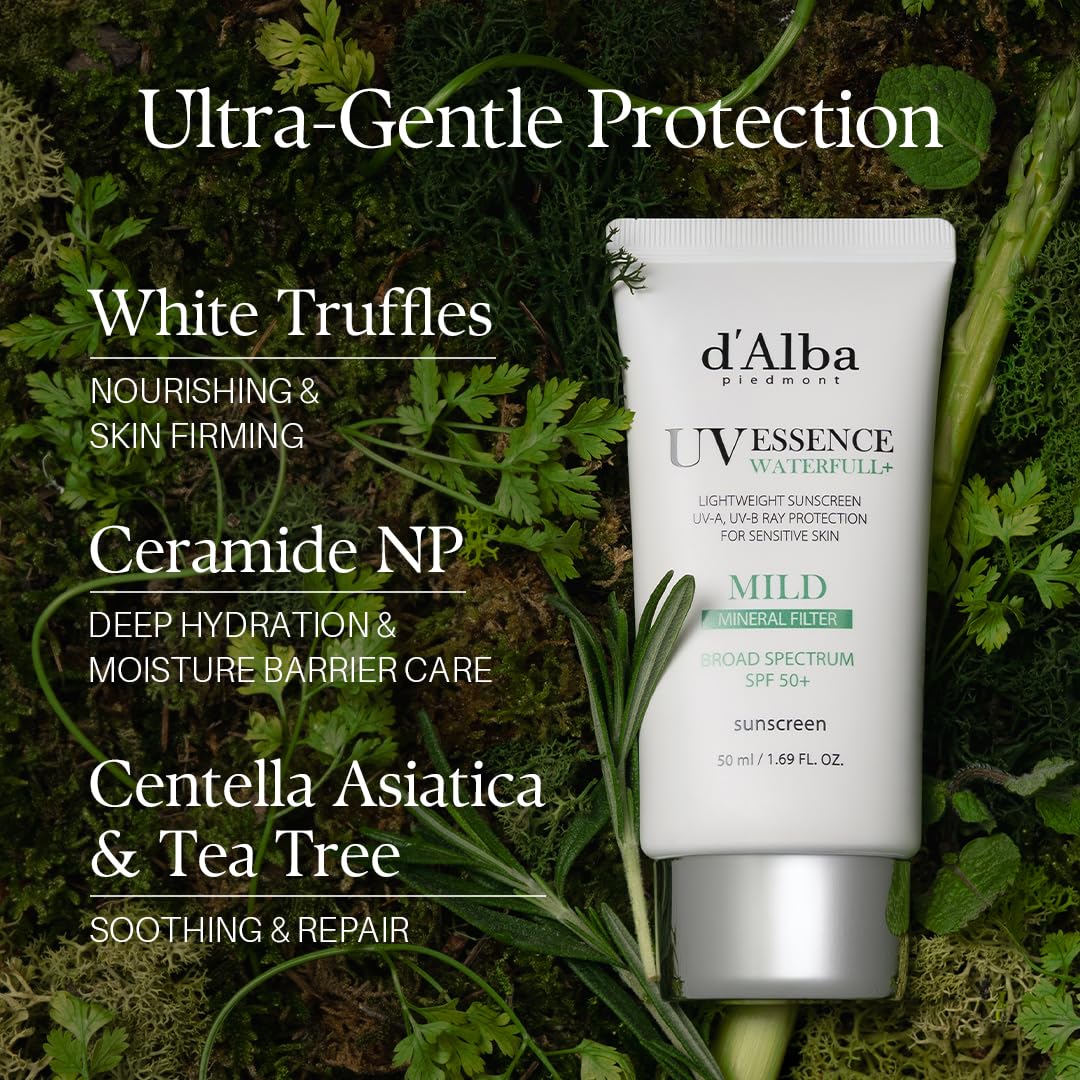 d'alba Piedmont bottle staged in bathroom routine for daily use