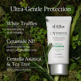 d'alba Piedmont bottle staged in bathroom routine for daily use