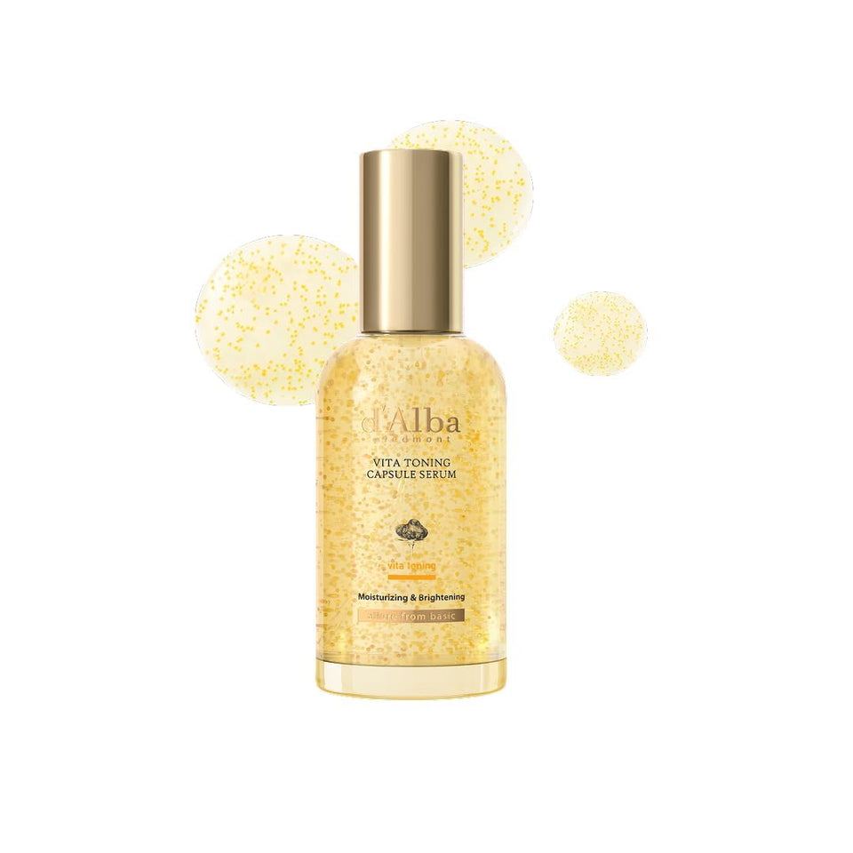 d'alba Piedmont front bottle view showing product and clean design benefit clarity
