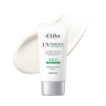 d'alba Piedmont front packaging showing SPF50+ protection benefits