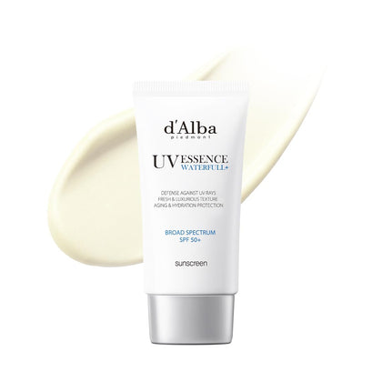 d'alba Piedmont front packaging showing SPF 50+ and glowy finish