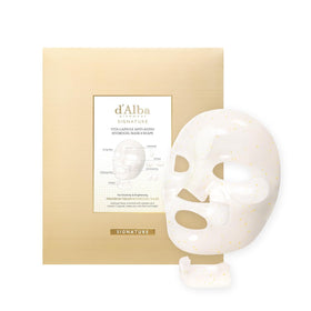 d'alba Piedmont front packaging showing box and four hydrogel sheets, clear benefit of complete set