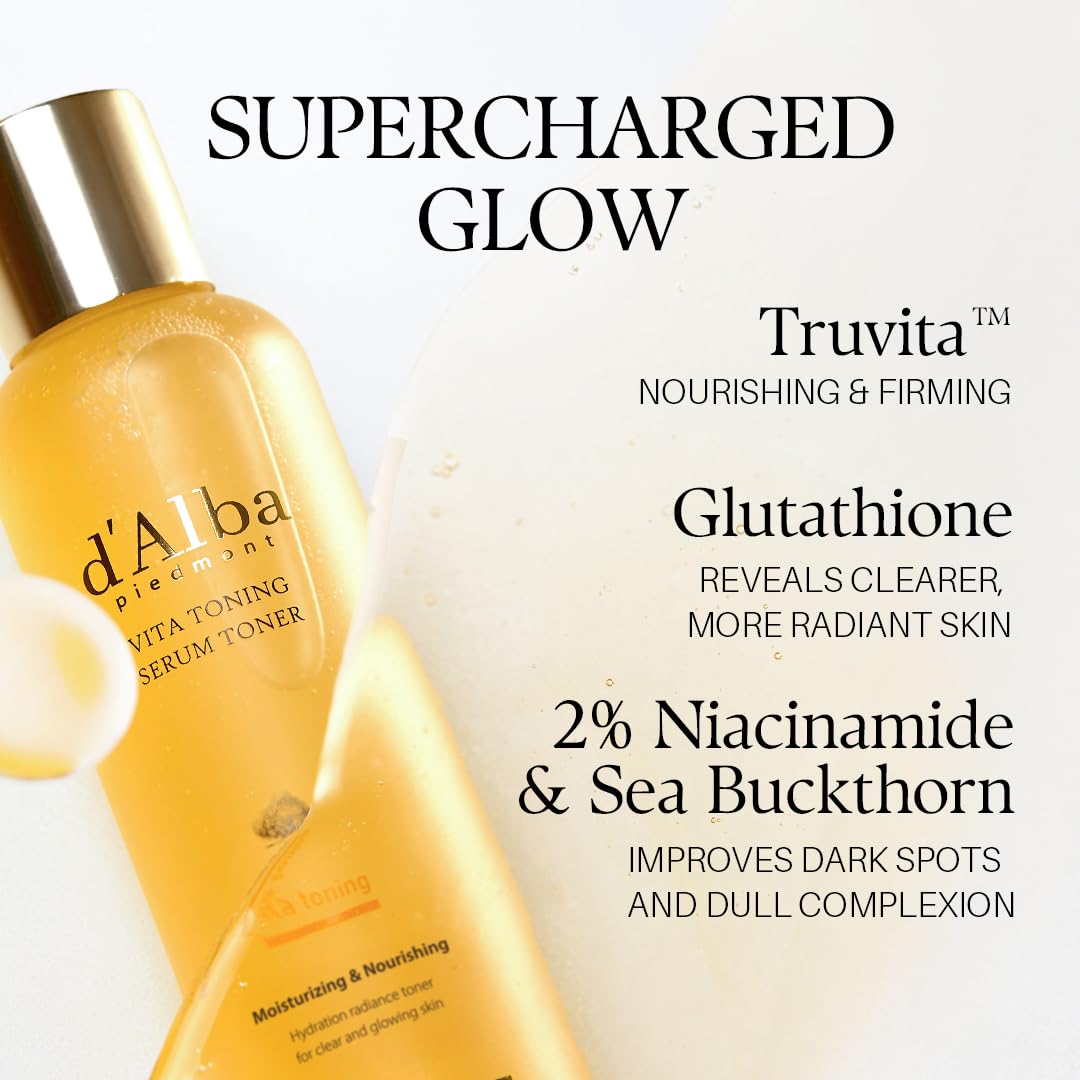 d'alba Piedmont glass-skin mask application showing luminous finish and plumping benefit