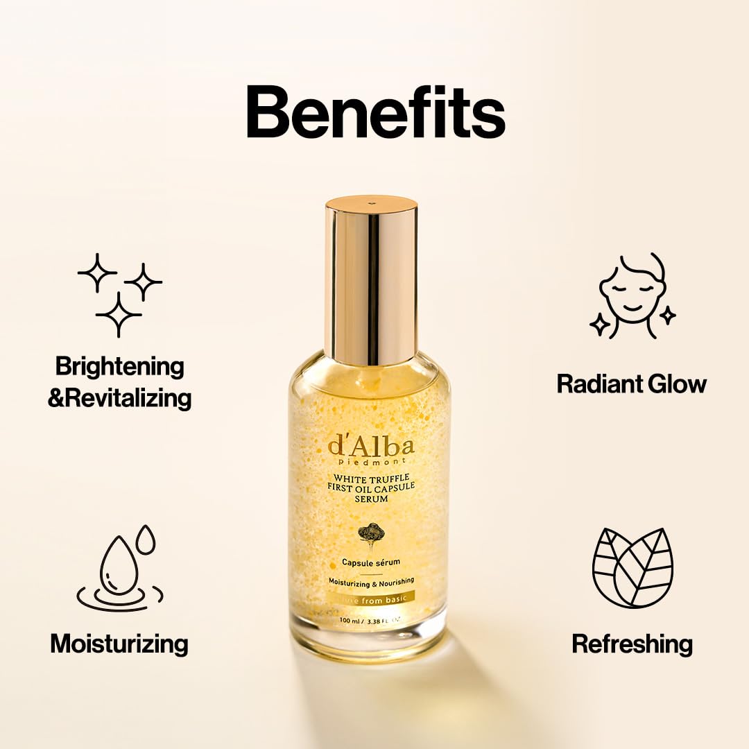 d'alba Piedmont ingredients label highlighting white truffle and vitamin complex benefit