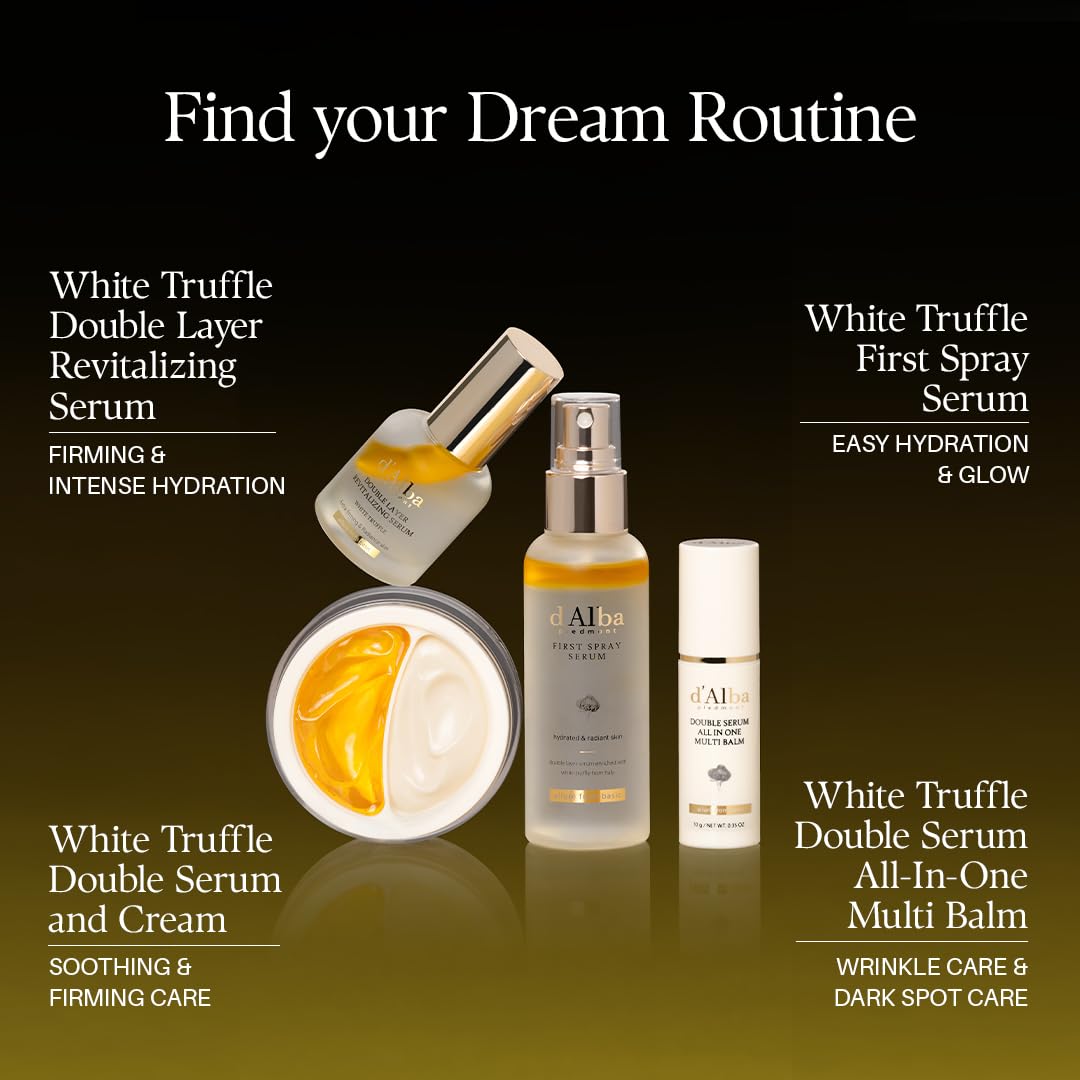 d'alba Piedmont displayed on a bathroom vanity, presents daily routine placement