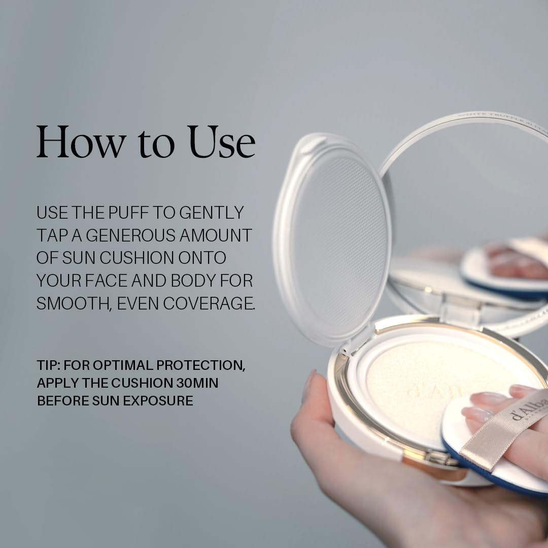 d'alba Piedmont compact in a purse demonstrating easy on-the-go sun protection