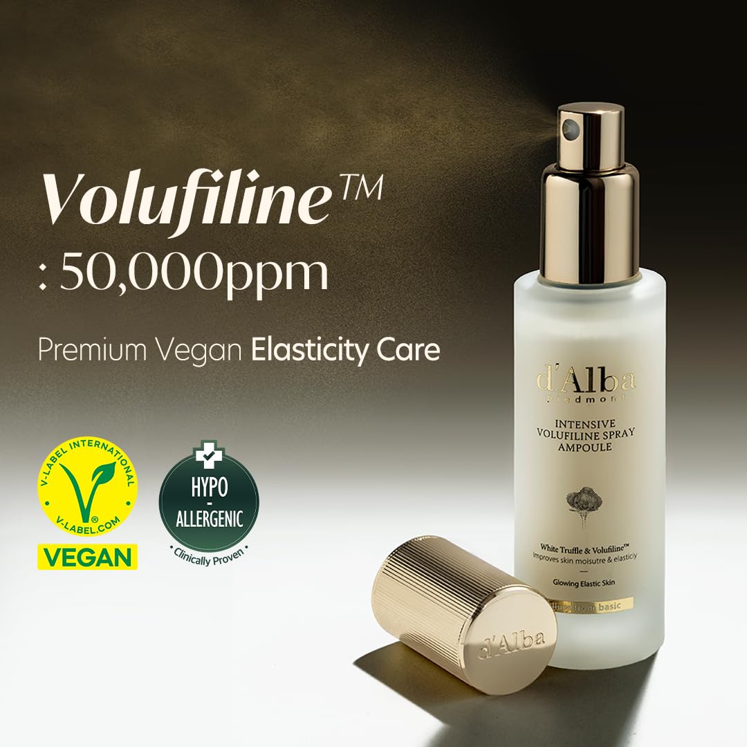 d'alba Piedmont milky mist spraying demonstrating lightweight hydration benefit