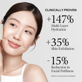 d'alba Piedmont applying gel pad under eye to show targeted treatment benefit