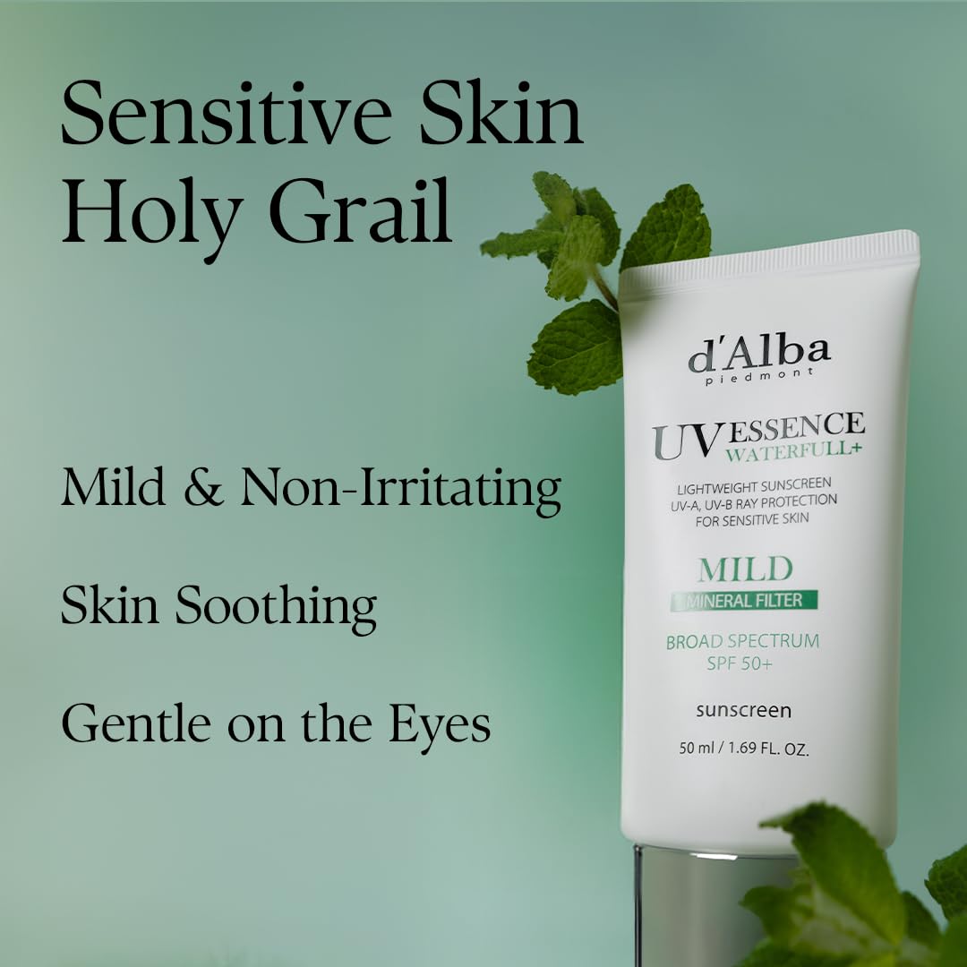 d'alba Piedmont sunscreen blending on skin for invisible finish