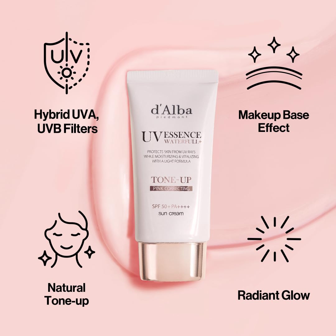d'alba Piedmont swatch on forearm showing subtle pink tone-up effect