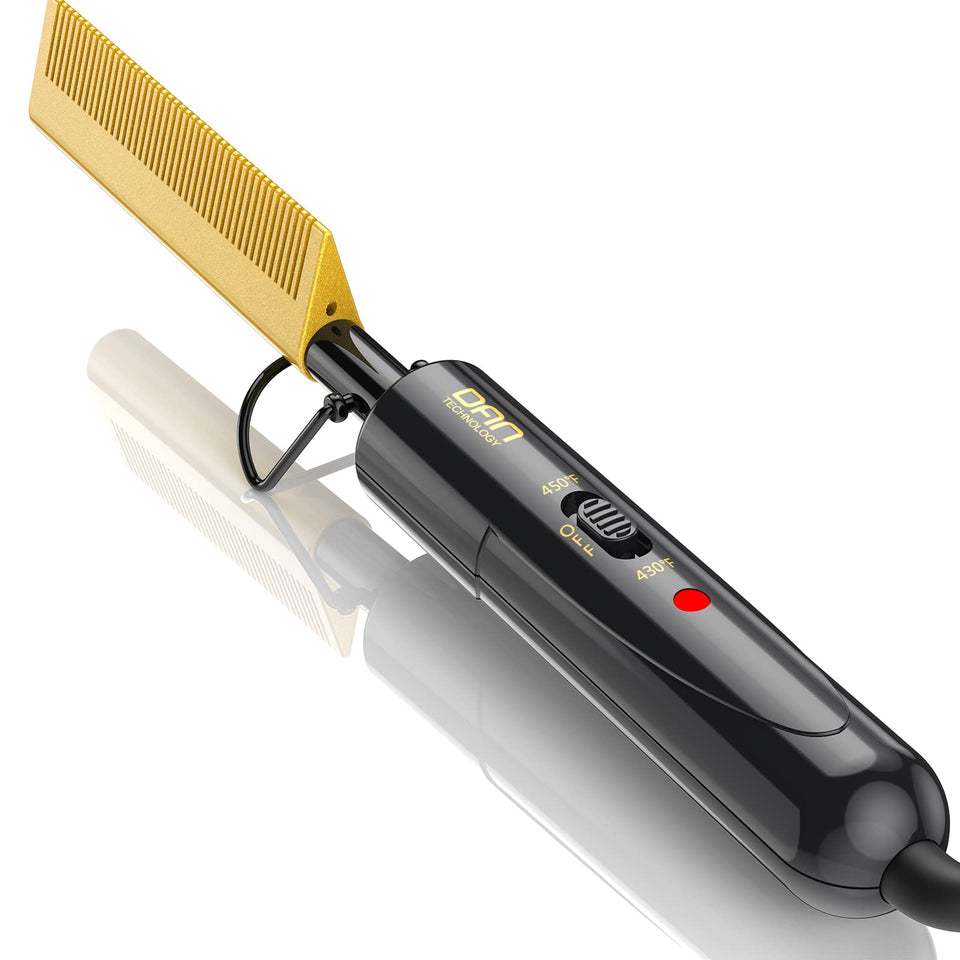 DAN Technology front view of the hot comb showing compact design and fast heat