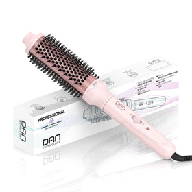 DAN Technology front view of pink thermal brush showing sleek design and quick styling benefit