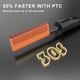 DAN Technology close-up of ceramic teeth infused with argan and keratin for smoother, shinier hair