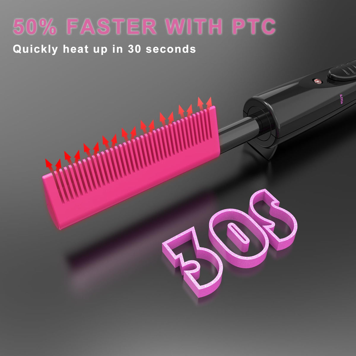 DAN Technology closeup of ceramic teeth infused with argan, keratin and tourmaline reducing frizz