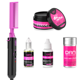 DAN Technology remover in use gently releasing adhesive for safe wig removal