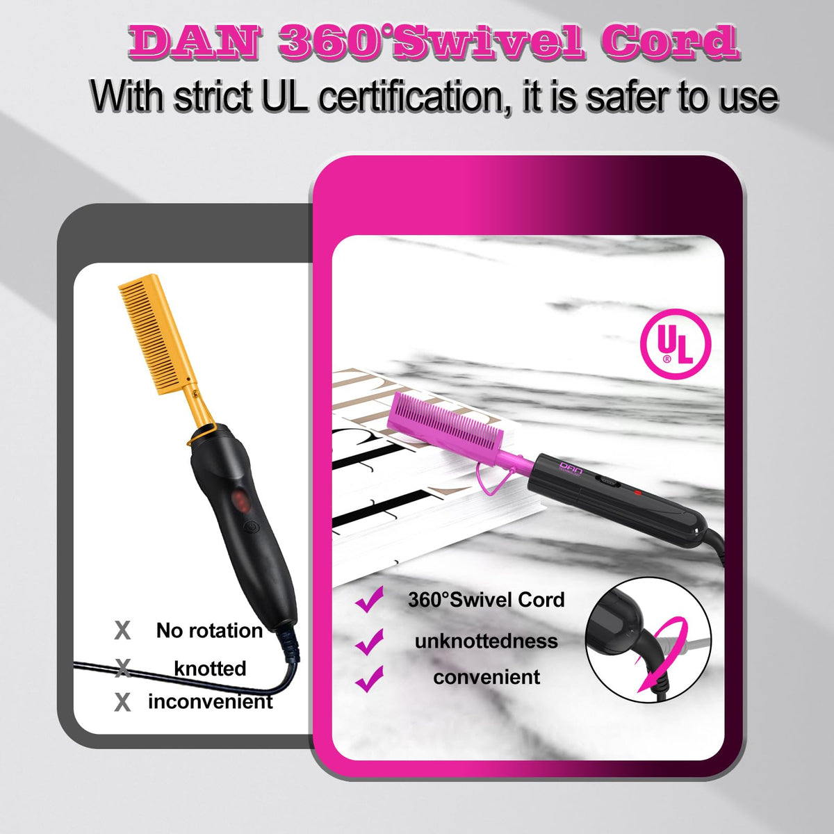 DAN Technology held in hand to show compact size for easy portability
