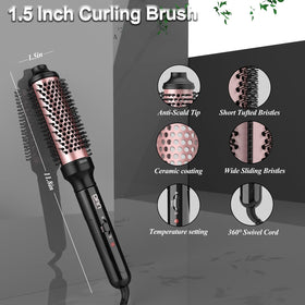 DAN Technology ThermalBrush in use on long hair, creates smooth blowout volume