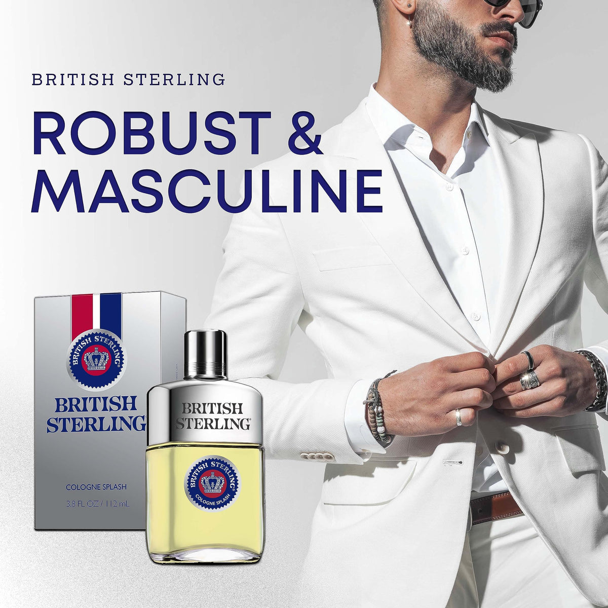 Dana British Sterling splash on skin illustrating refreshing post-shave benefit
