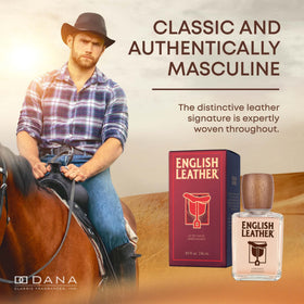 Dana English Leather bottle cap detail emphasizing sturdy packaging and seal