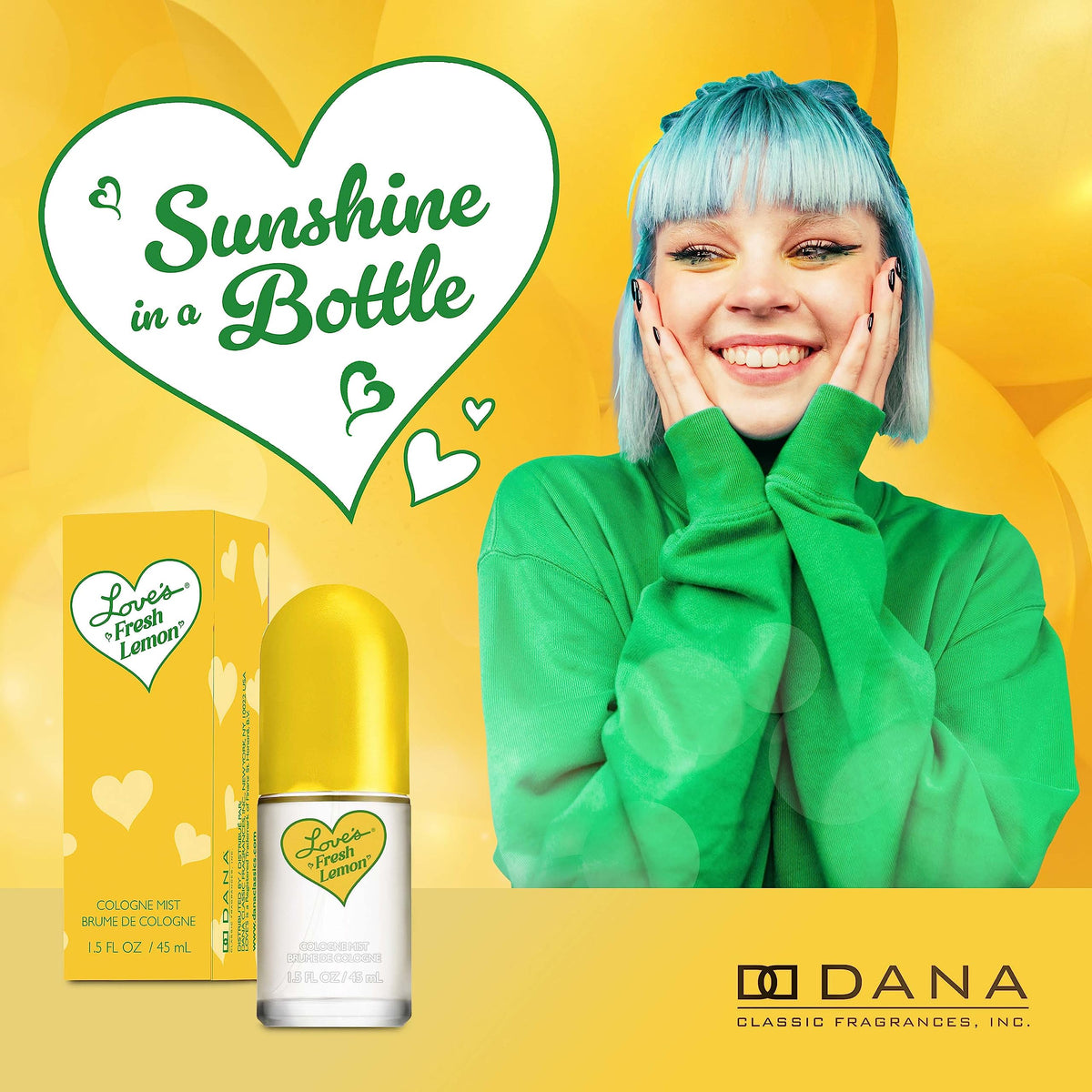 Dana Love's Fresh Lemon close-up of spray nozzle and glass texture highlighting easy misting